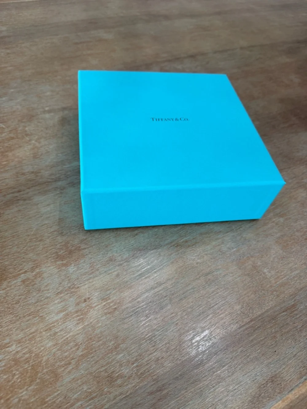 Tiffany & Co. Blue Gift Box EMPTY with Center Logo 8” X 8” X 2.5”